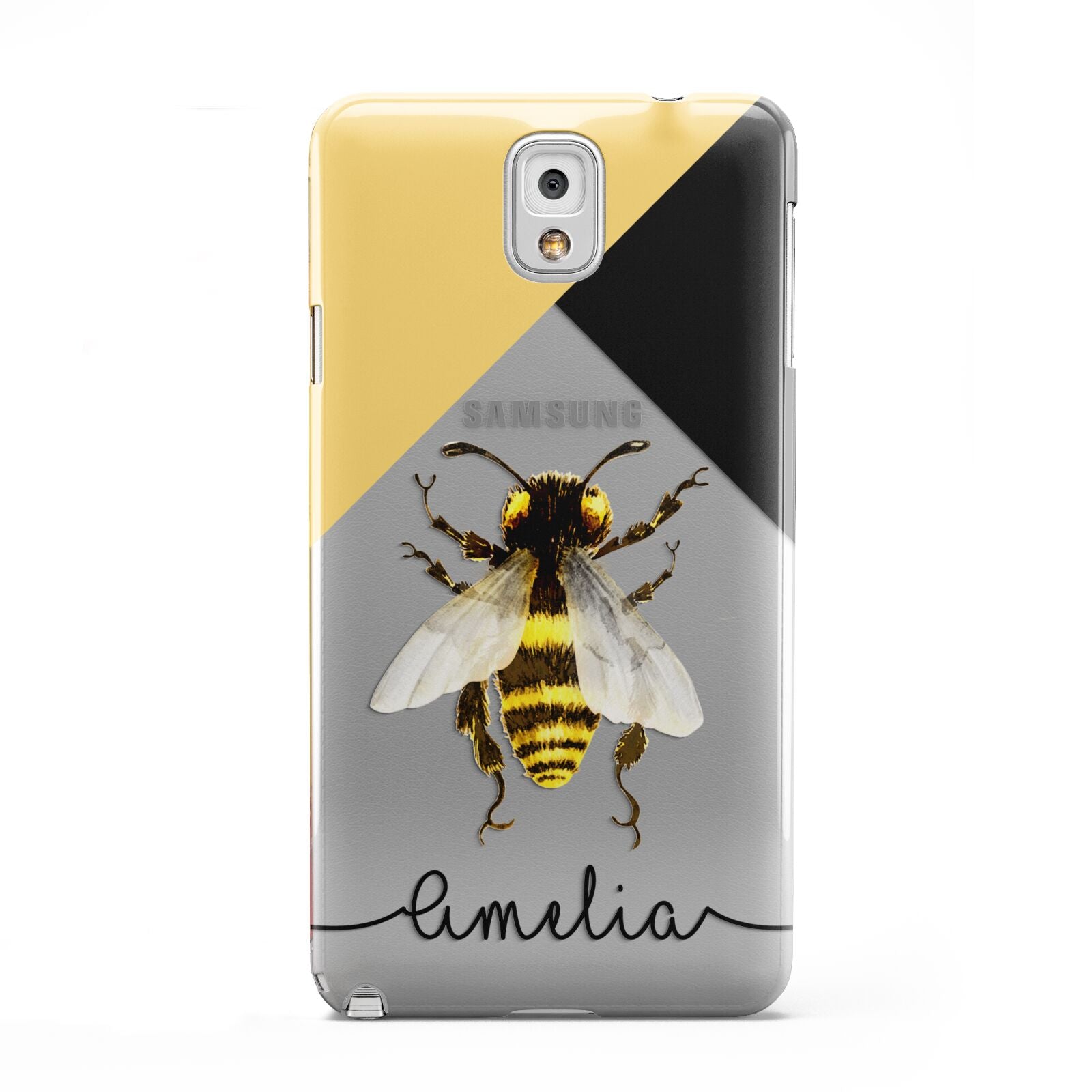 Bee Asymmetrical Background and Name Samsung Galaxy Note 3 Case