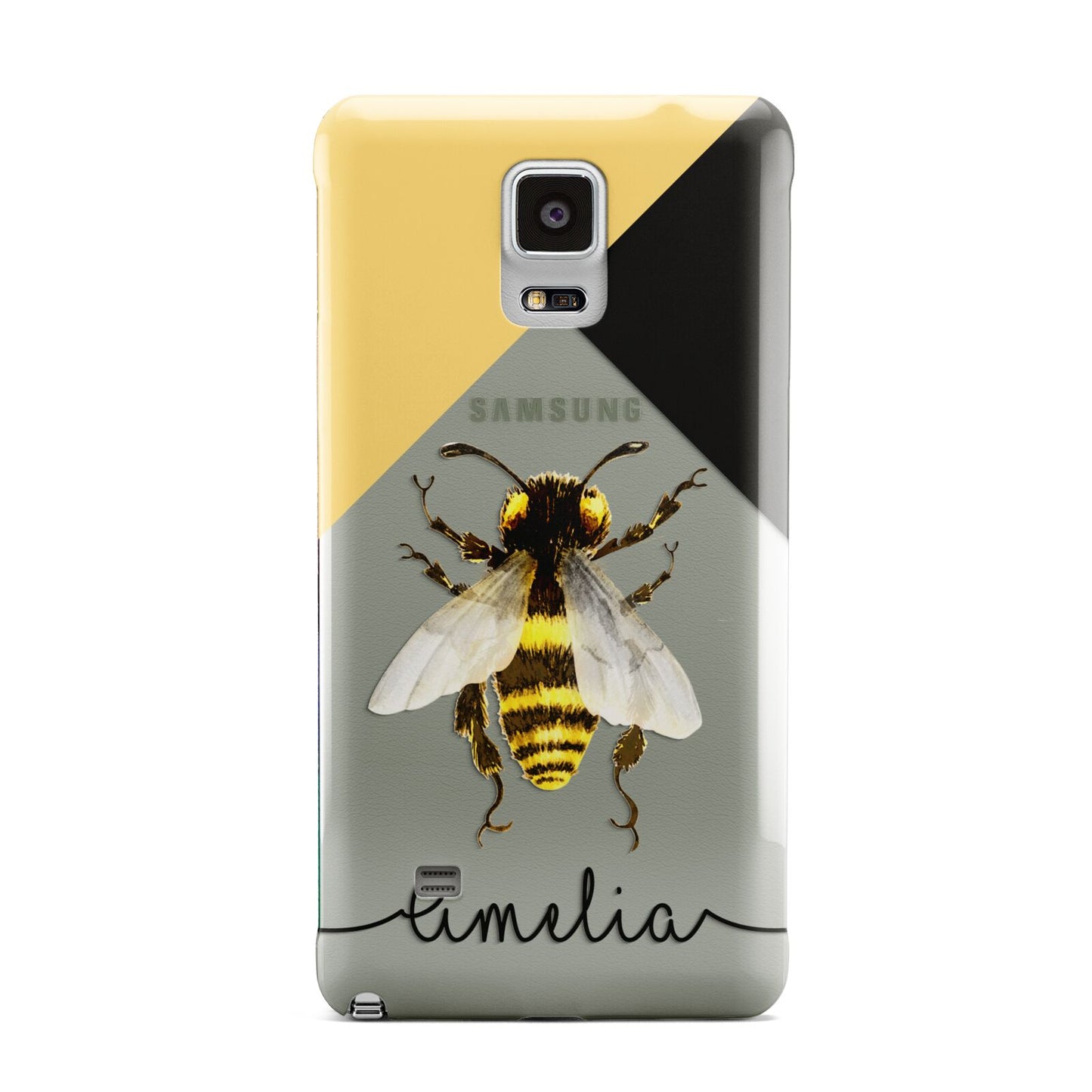 Bee Asymmetrical Background and Name Samsung Galaxy Note 4 Case