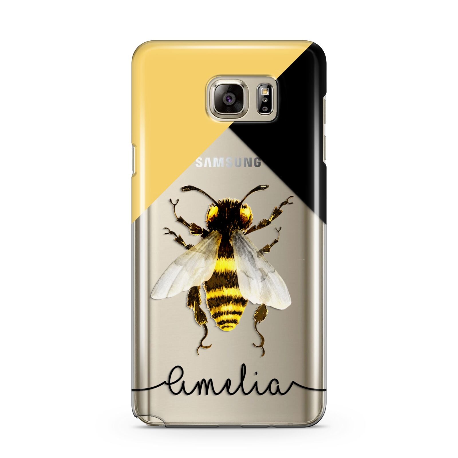 Bee Asymmetrical Background and Name Samsung Galaxy Note 5 Case