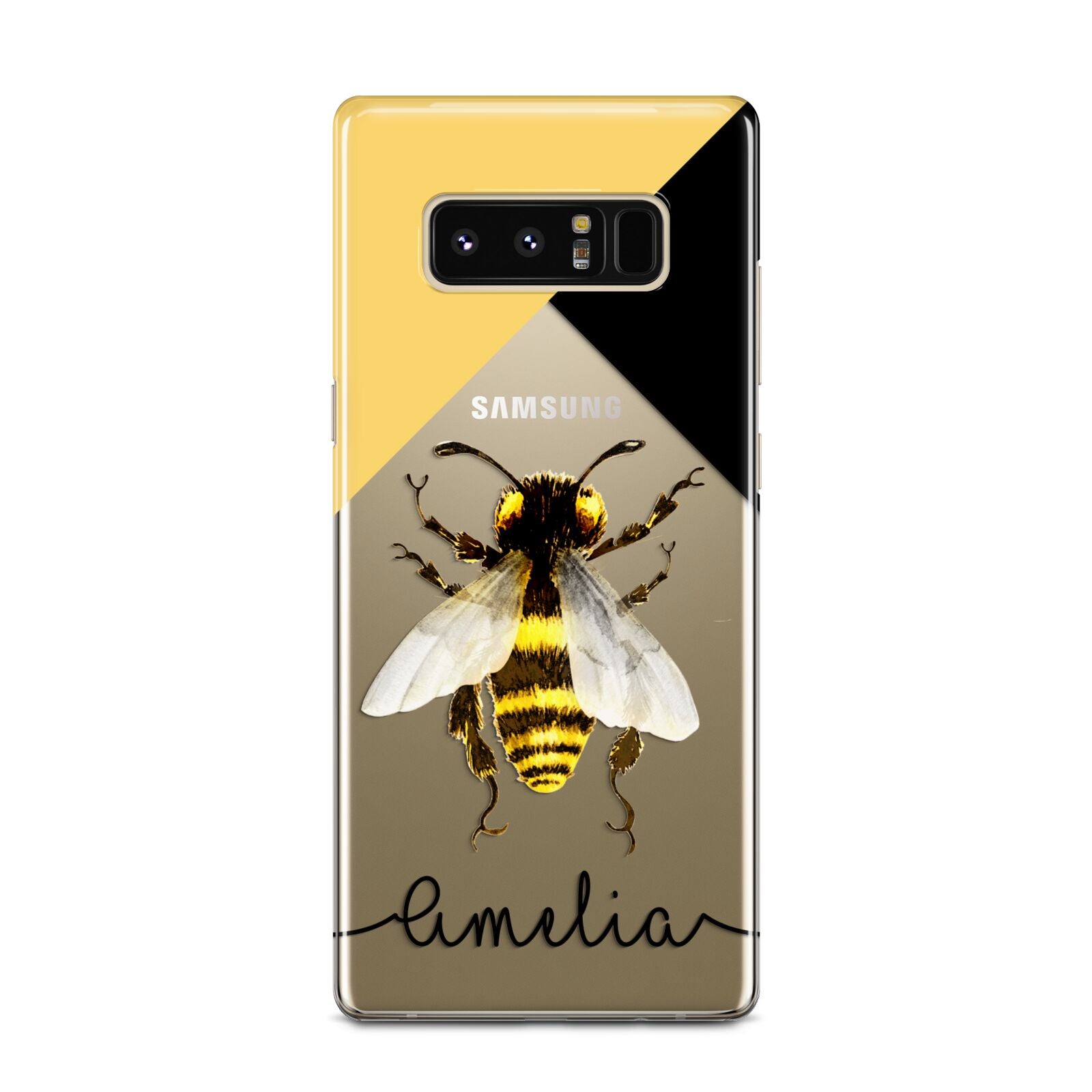 Bee Asymmetrical Background and Name Samsung Galaxy Note 8 Case