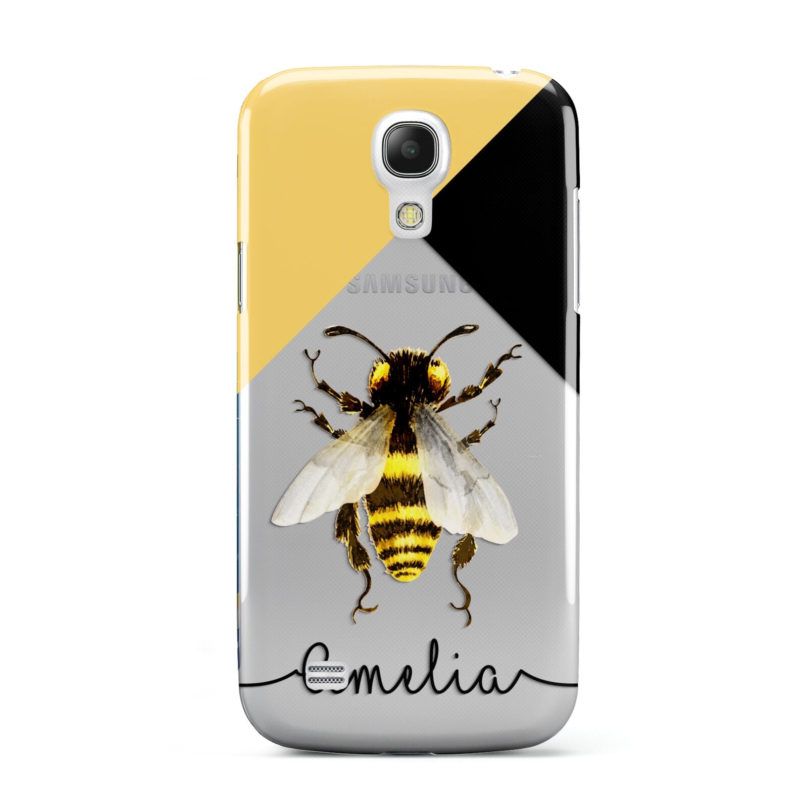 Bee Asymmetrical Background and Name Samsung Galaxy S4 Mini Case