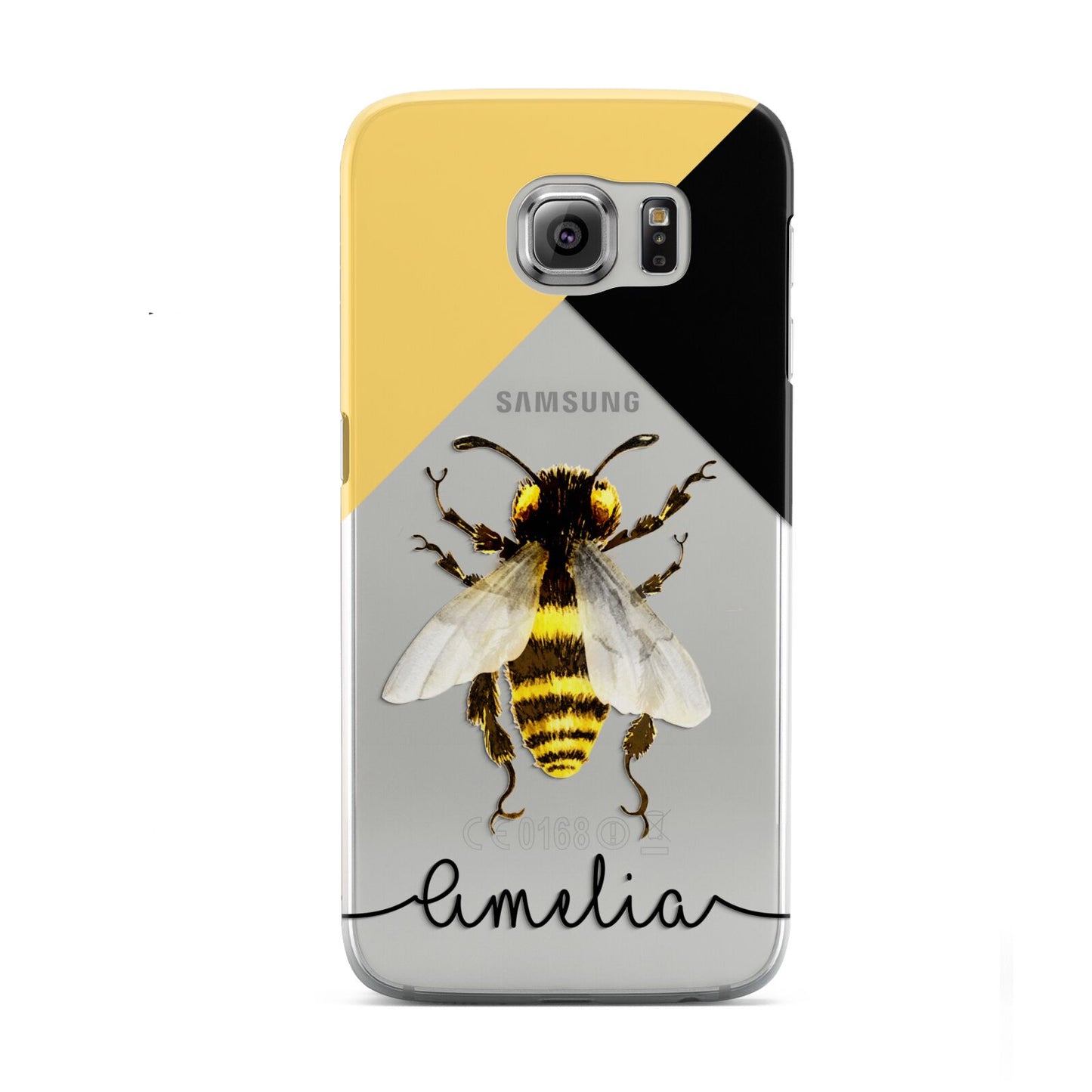 Bee Asymmetrical Background and Name Samsung Galaxy S6 Case