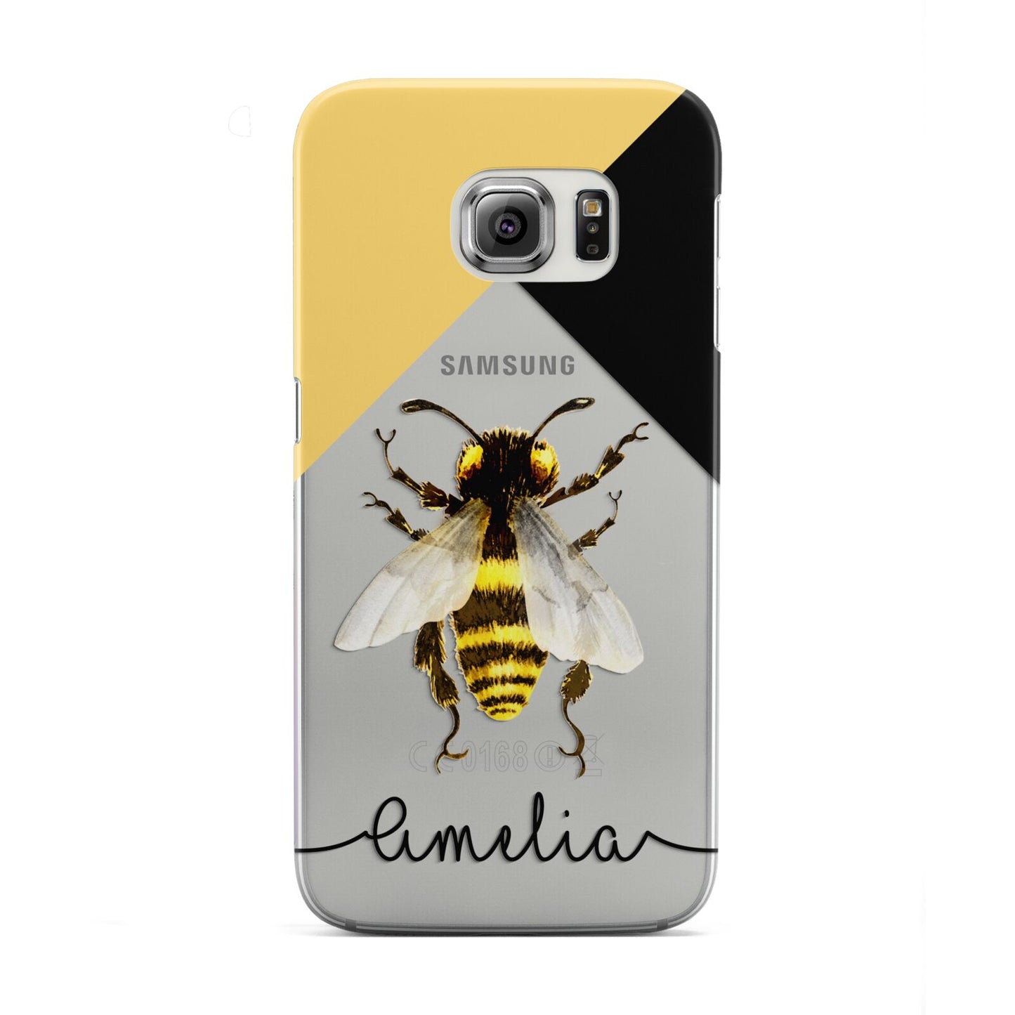 Bee Asymmetrical Background and Name Samsung Galaxy S6 Edge Case