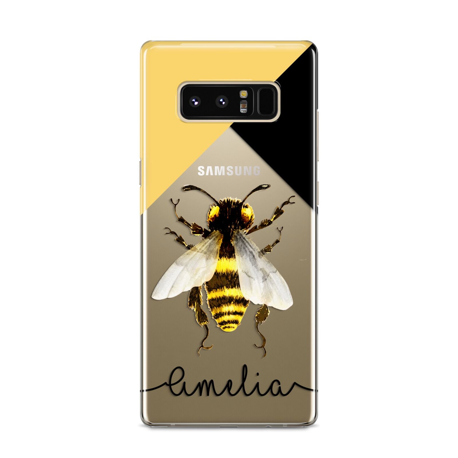 Bee Asymmetrical Background and Name Samsung Galaxy S8 Case