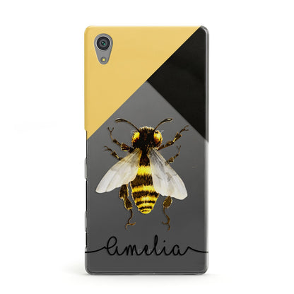 Bee Asymmetrical Background and Name Sony Xperia Case