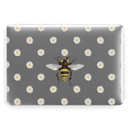 Bee Illustration with Daisies Apple MacBook Case