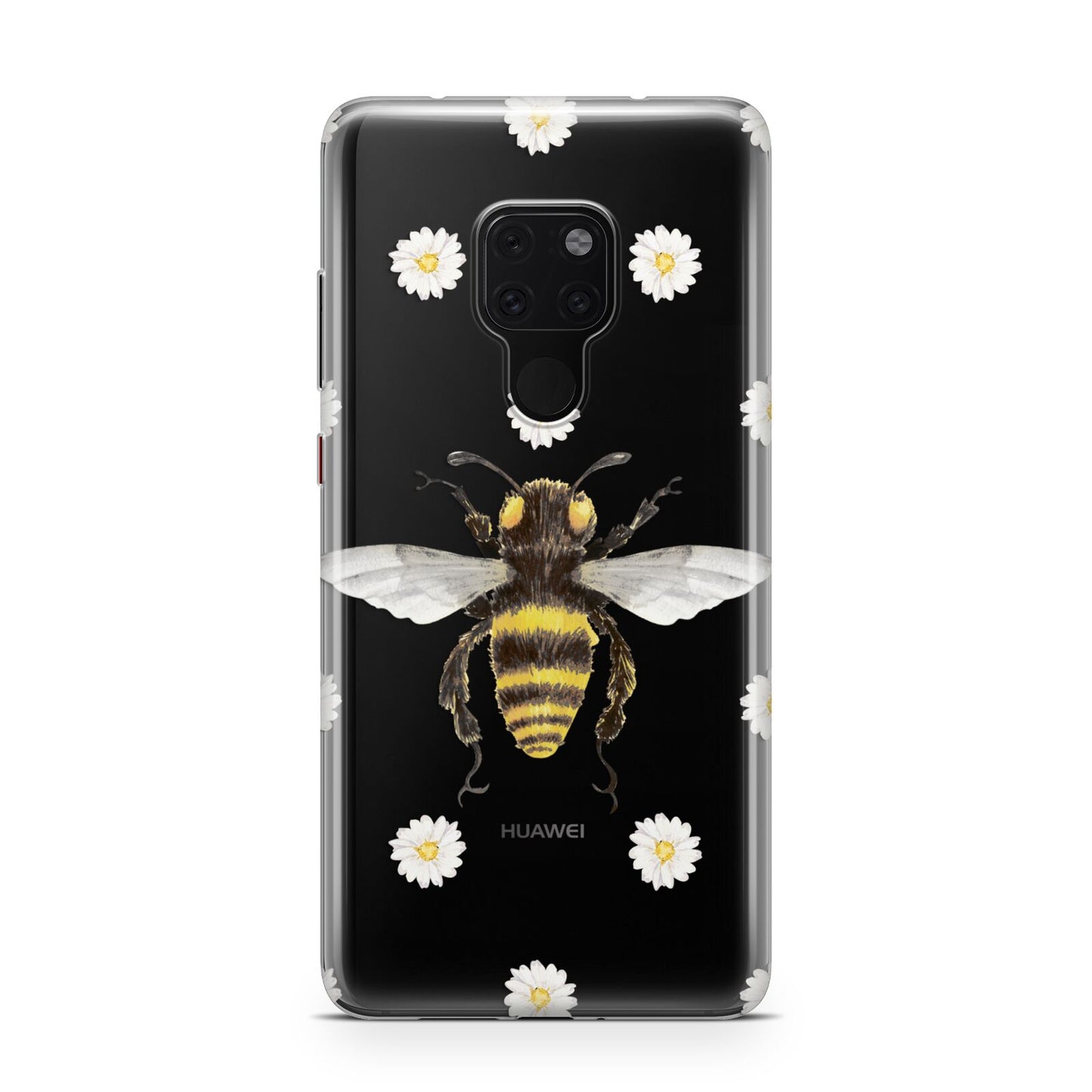 Bee Illustration with Daisies Huawei Mate 20 Phone Case