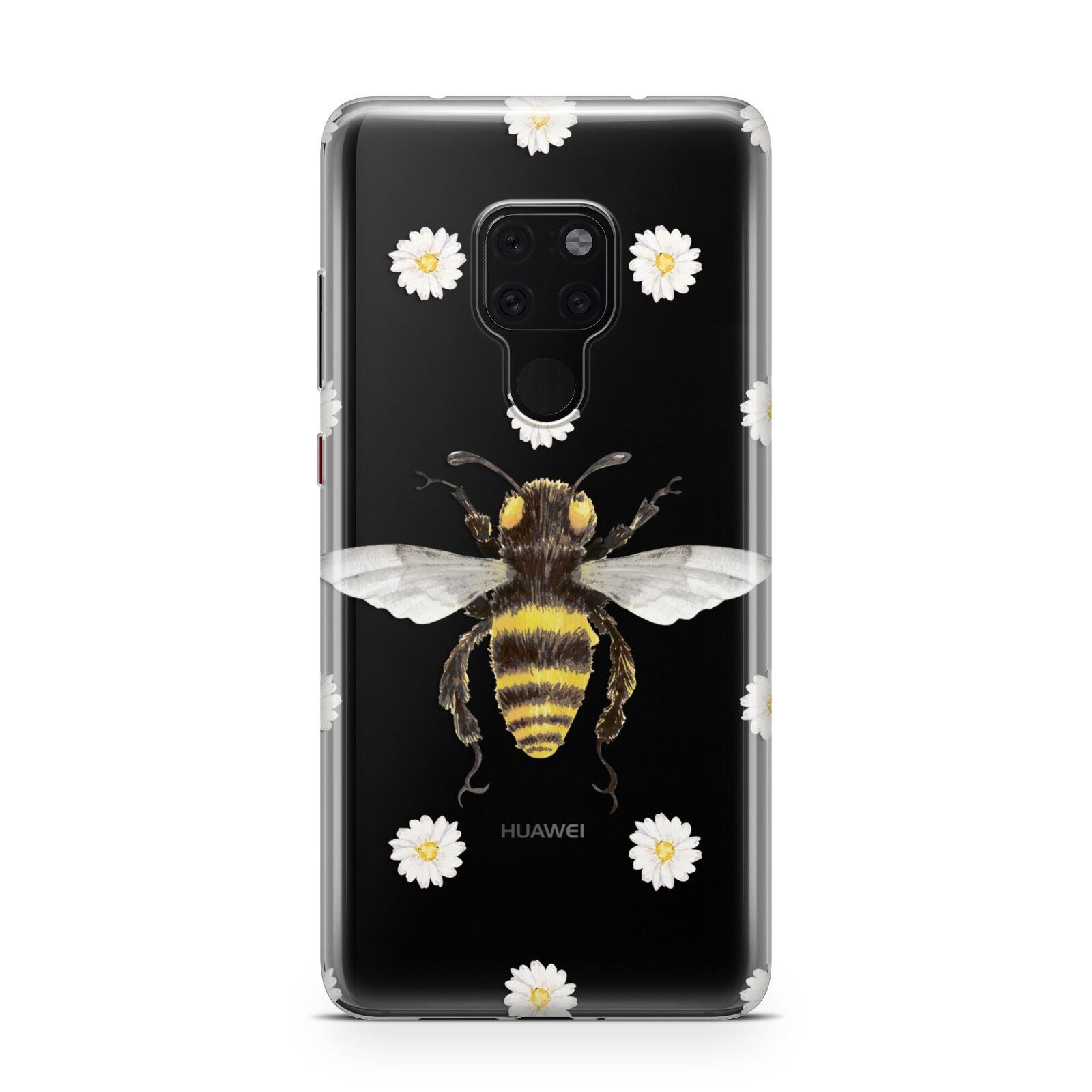 Bee Illustration with Daisies Huawei Mate 20 Phone Case