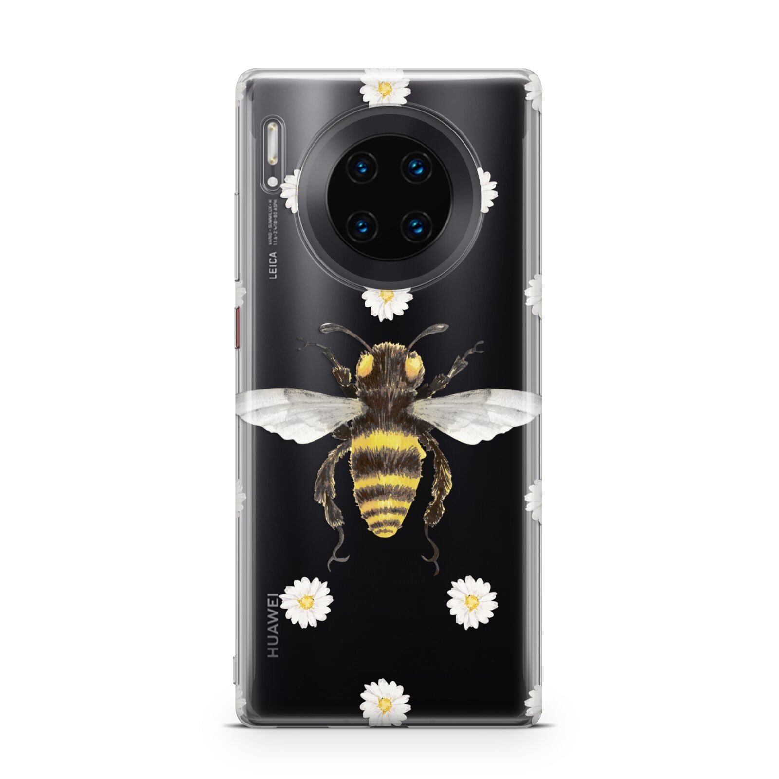 Bee Illustration with Daisies Huawei Mate 30 Pro Phone Case