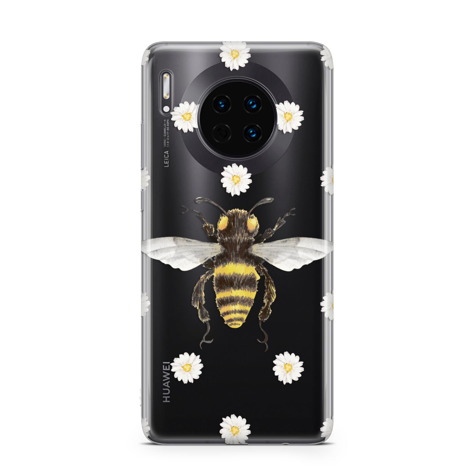 Bee Illustration with Daisies Huawei Mate 30