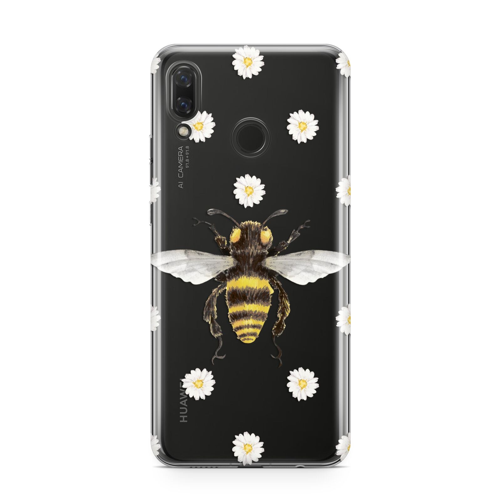 Bee Illustration with Daisies Huawei Nova 3 Phone Case