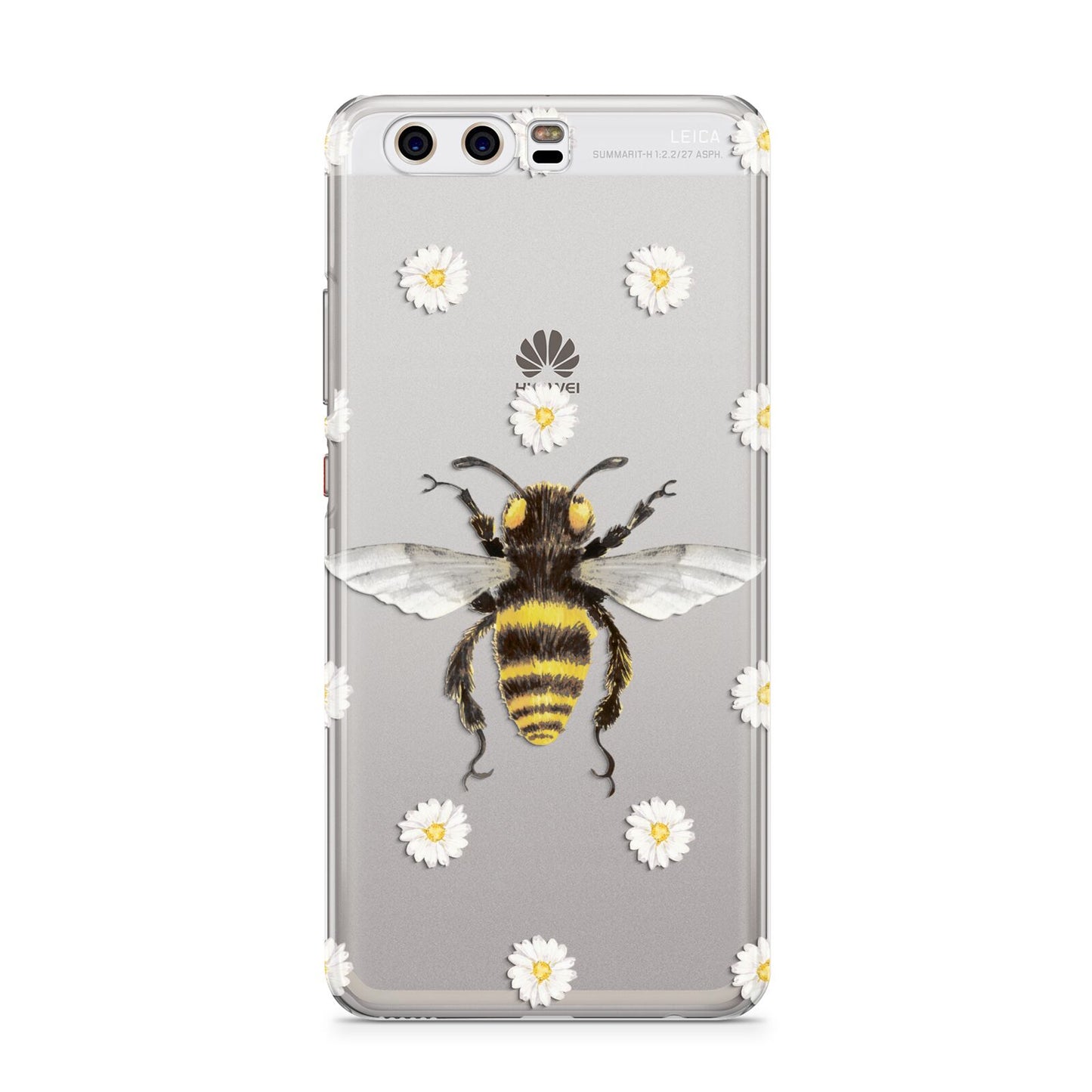 Bee Illustration with Daisies Huawei P10 Phone Case