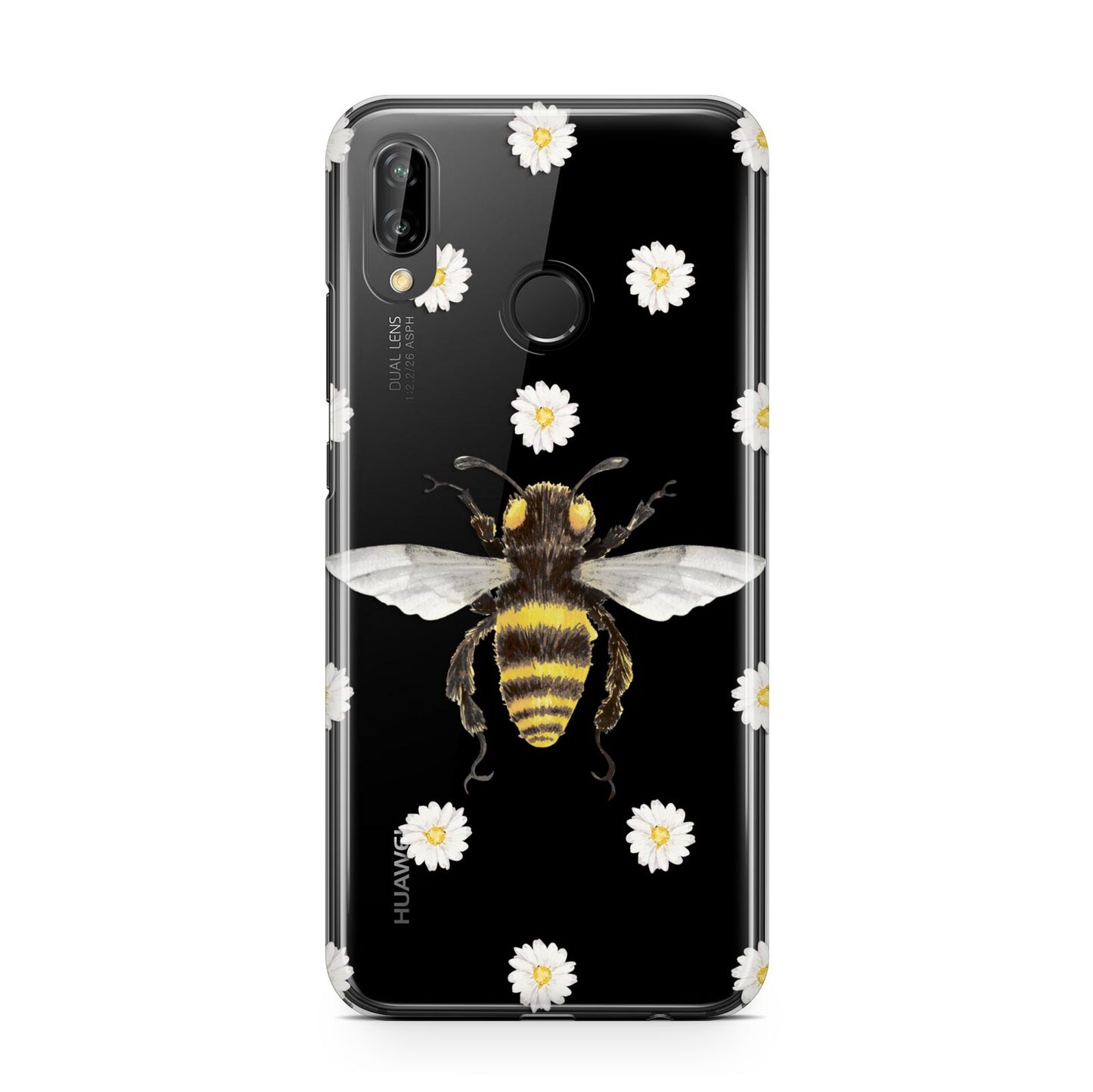 Bee Illustration with Daisies Huawei P20 Lite Phone Case