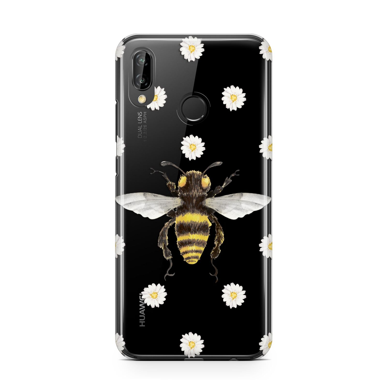 Bee Illustration with Daisies Huawei P20 Lite Phone Case