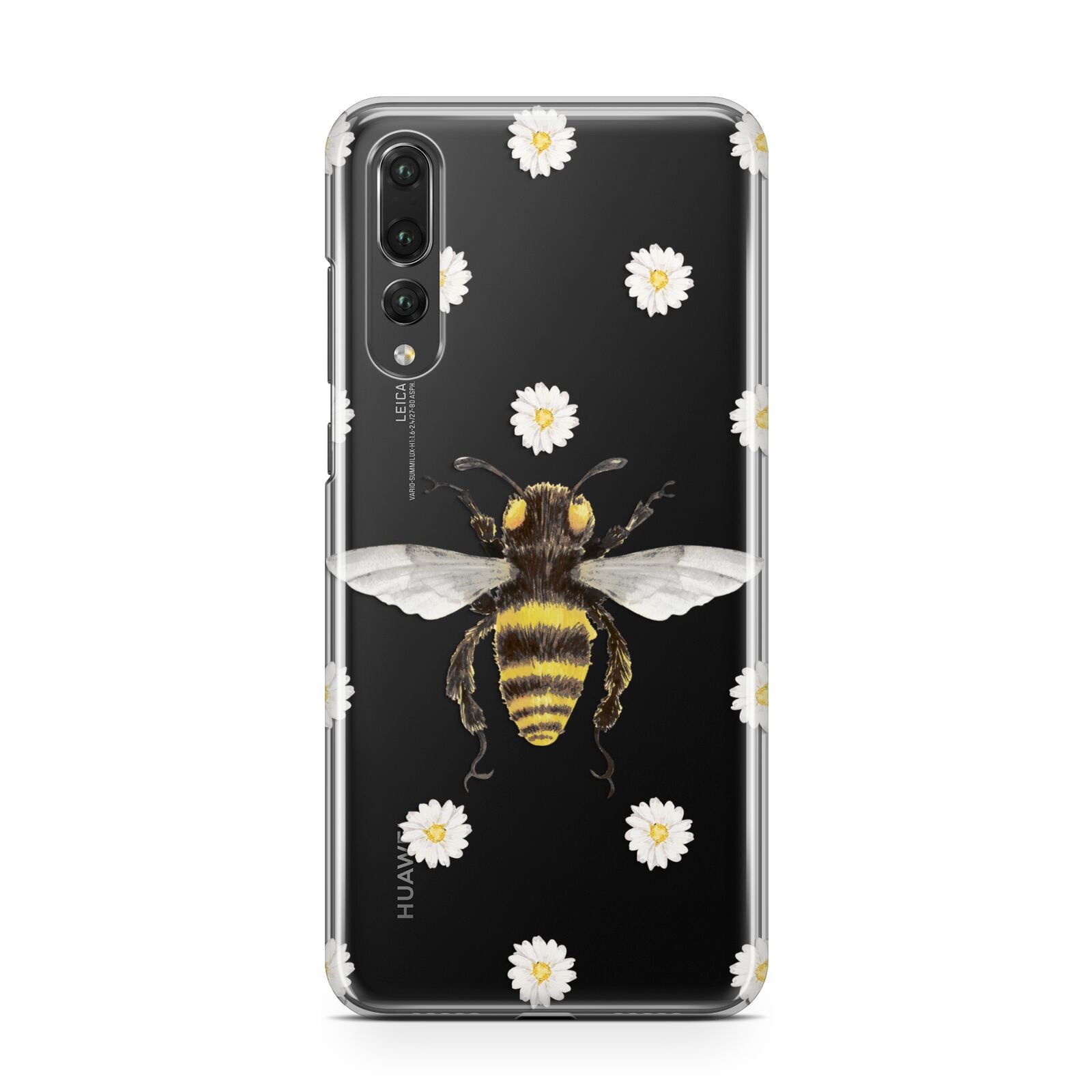 Bee Illustration with Daisies Huawei P20 Pro Phone Case