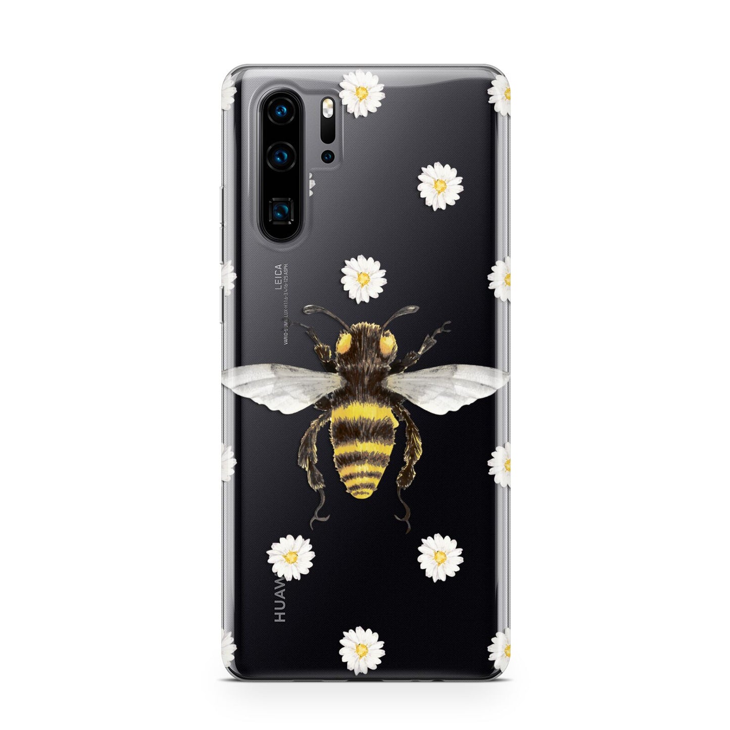 Bee Illustration with Daisies Huawei P30 Pro Phone Case