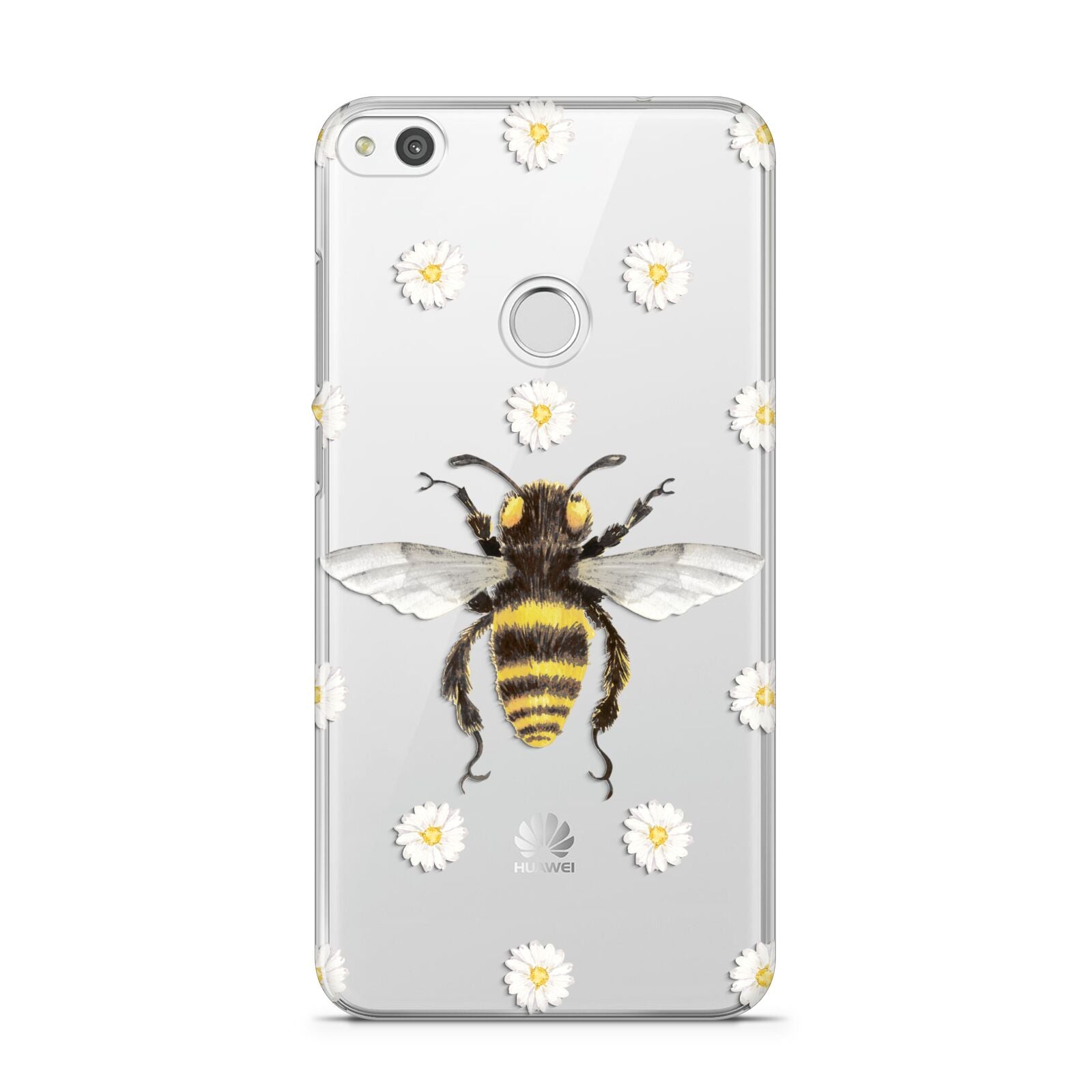 Bee Illustration with Daisies Huawei P8 Lite Case