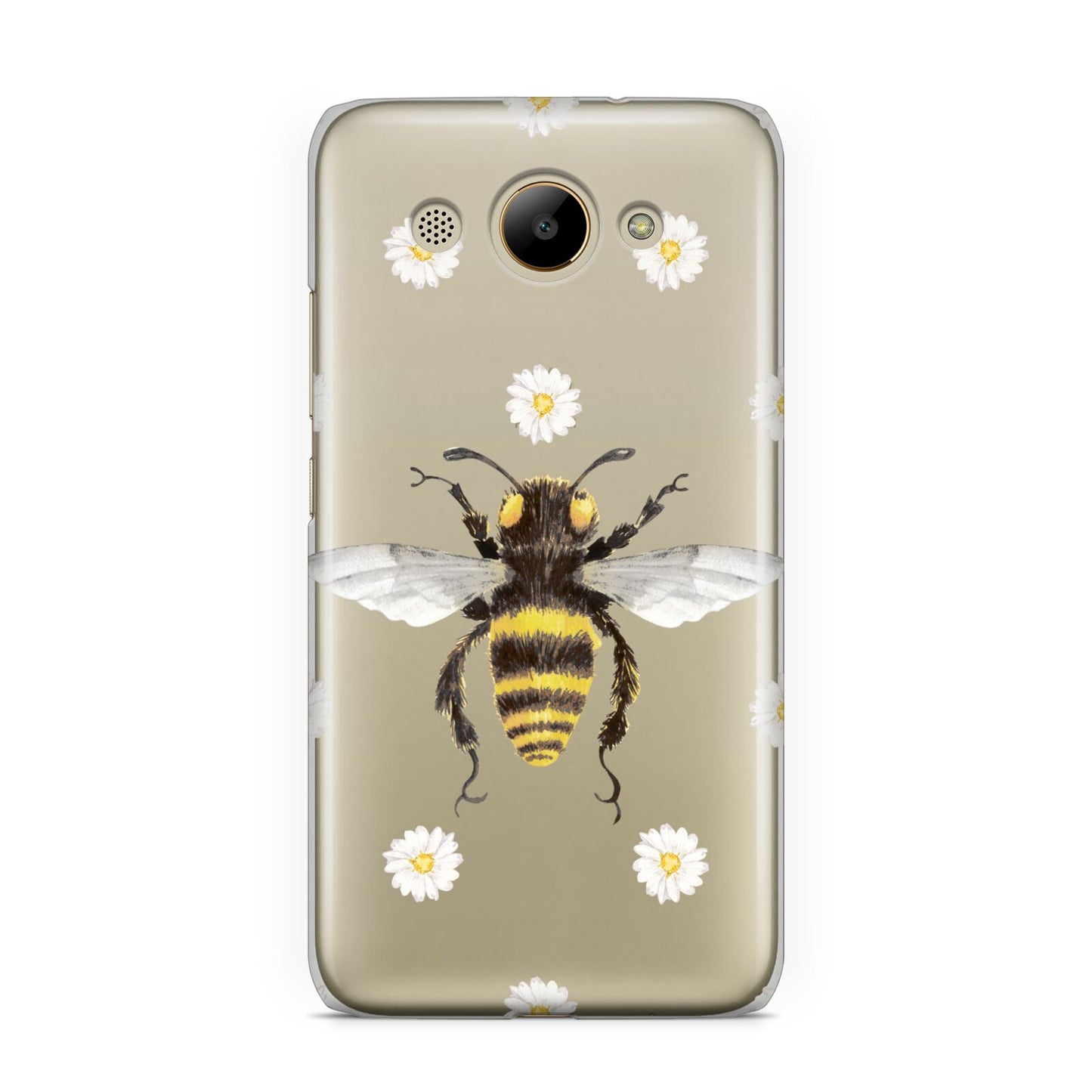 Bee Illustration with Daisies Huawei Y3 2017