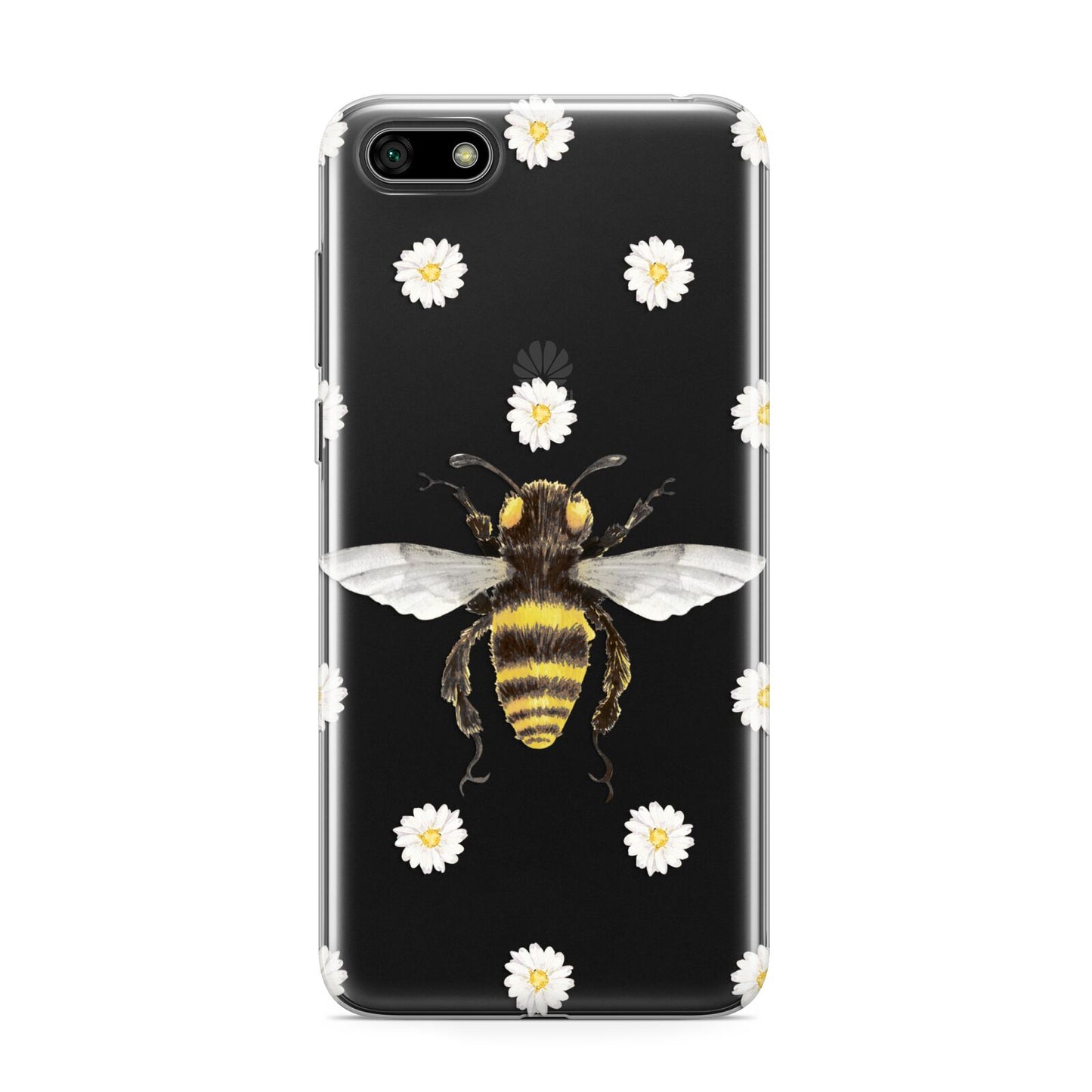 Bee Illustration with Daisies Huawei Y5 Prime 2018 Phone Case