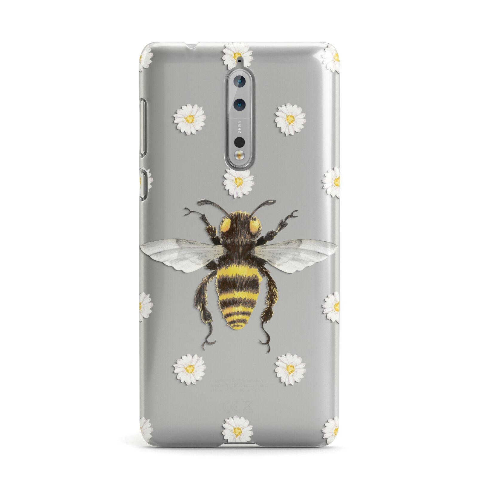 Bee Illustration with Daisies Nokia Case