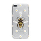 Bee Illustration with Daisies iPhone 7 Plus Bumper Case on Silver iPhone