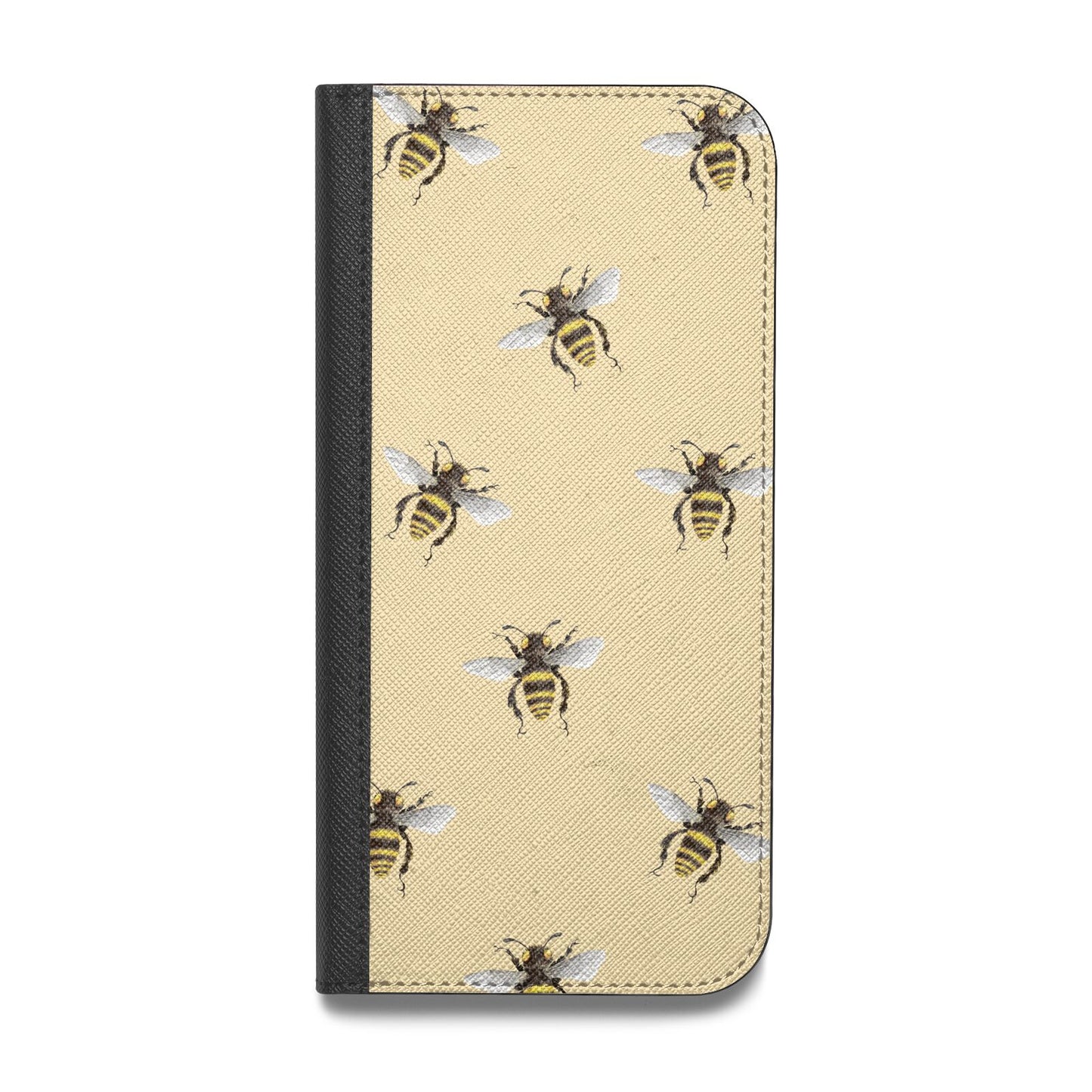 Bee Illustrations Vegan Leather Flip iPhone Case