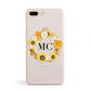 Bee Sunflower Wreath Personalised Initials Apple iPhone 8 Plus Case