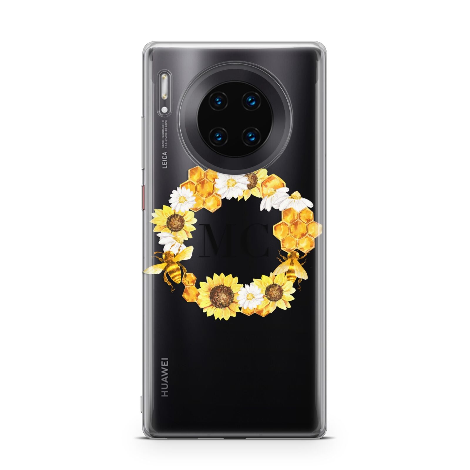 Bee Sunflower Wreath Personalised Initials Huawei Mate 30 Pro Phone Case