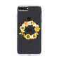 Bee Sunflower Wreath Personalised Initials iPhone 8 Plus Bumper Case on Black iPhone