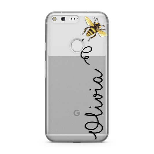 Bee in Flight Personalised Name Google Pixel Case