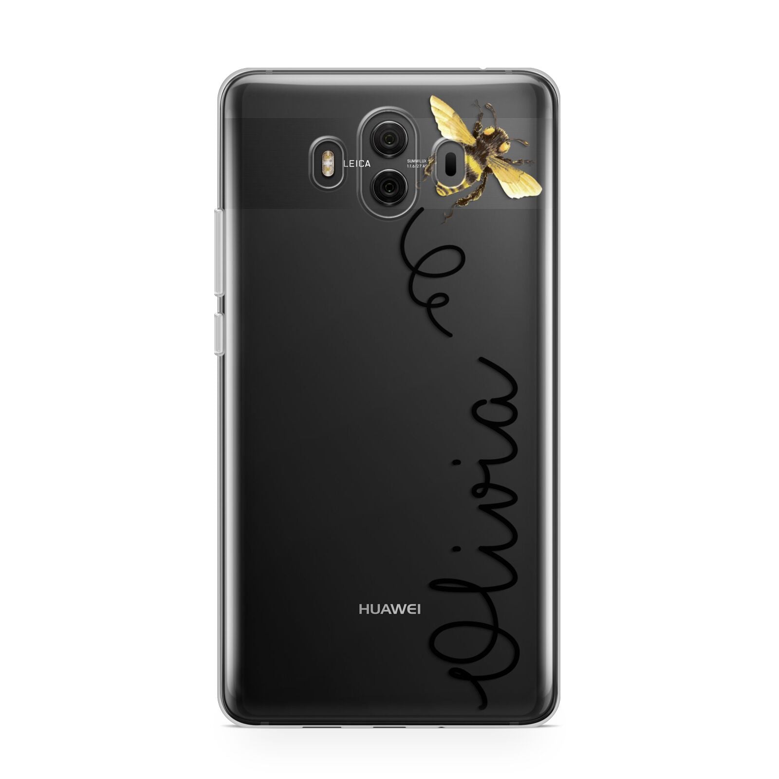 Bee in Flight Personalised Name Huawei Mate 10 Protective Phone Case