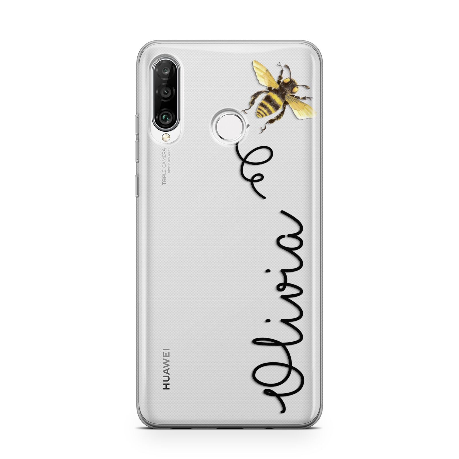 Bee in Flight Personalised Name Huawei P30 Lite Phone Case