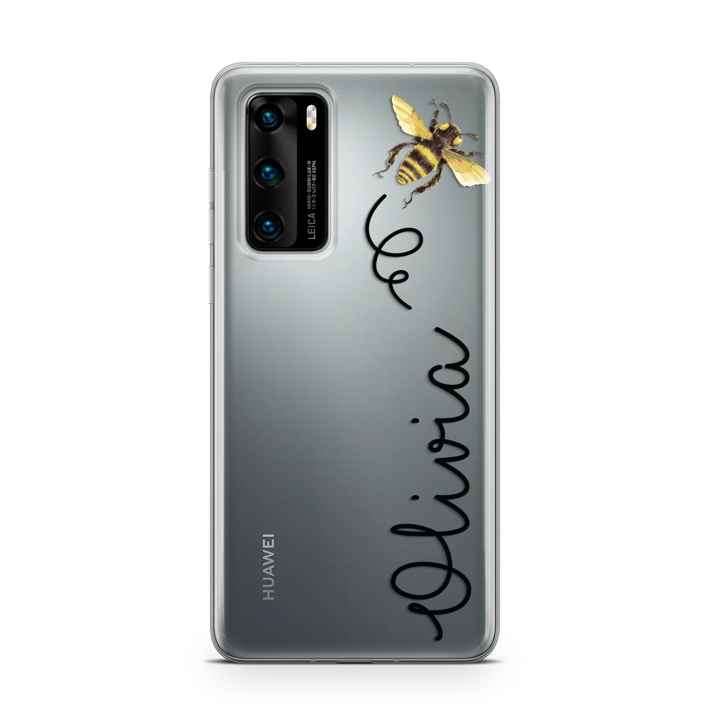 Bee in Flight Personalised Name Huawei P40 Phone Case