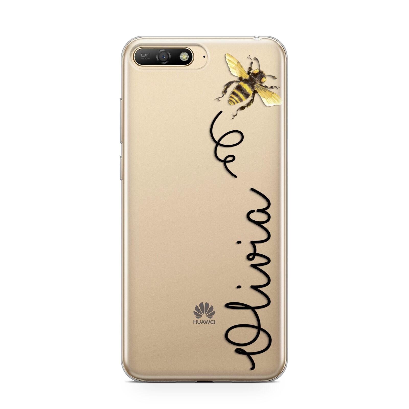 Bee in Flight Personalised Name Huawei Y6 2018