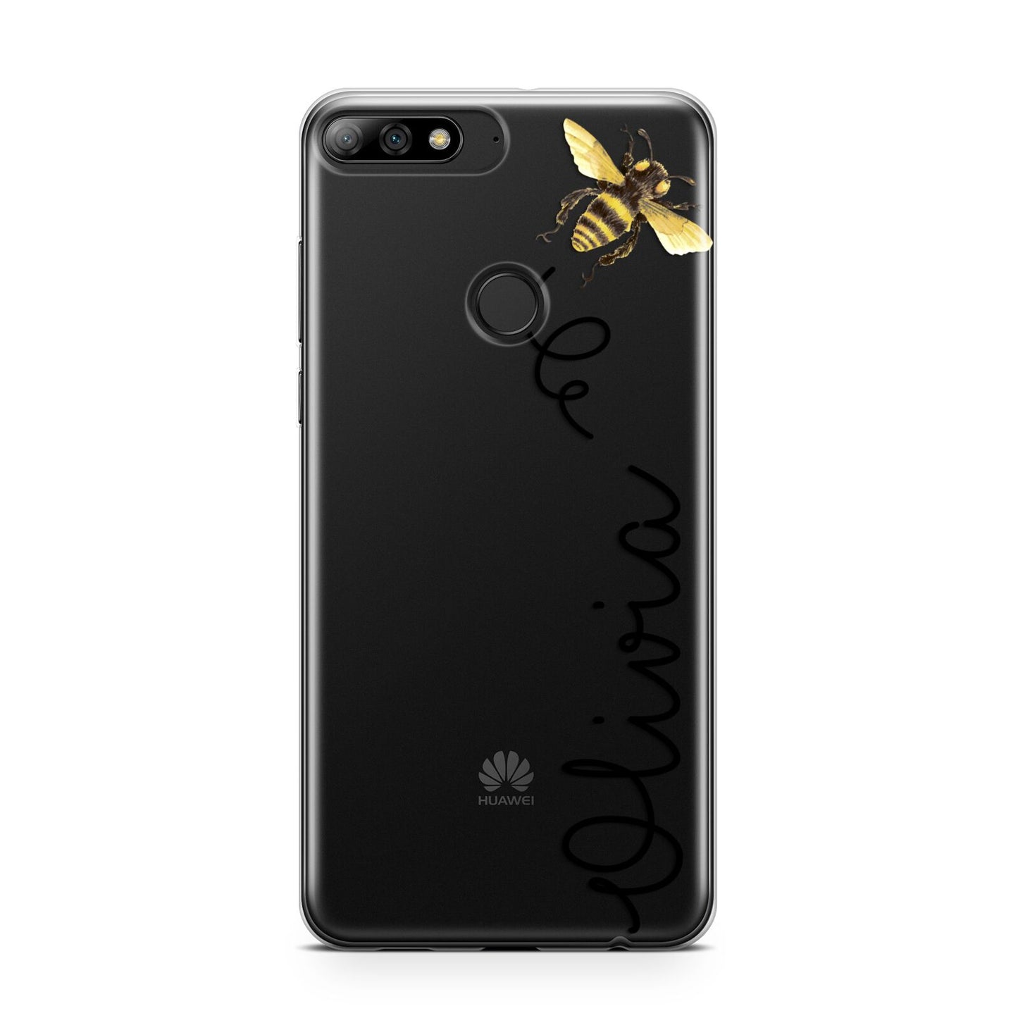 Bee in Flight Personalised Name Huawei Y7 2018