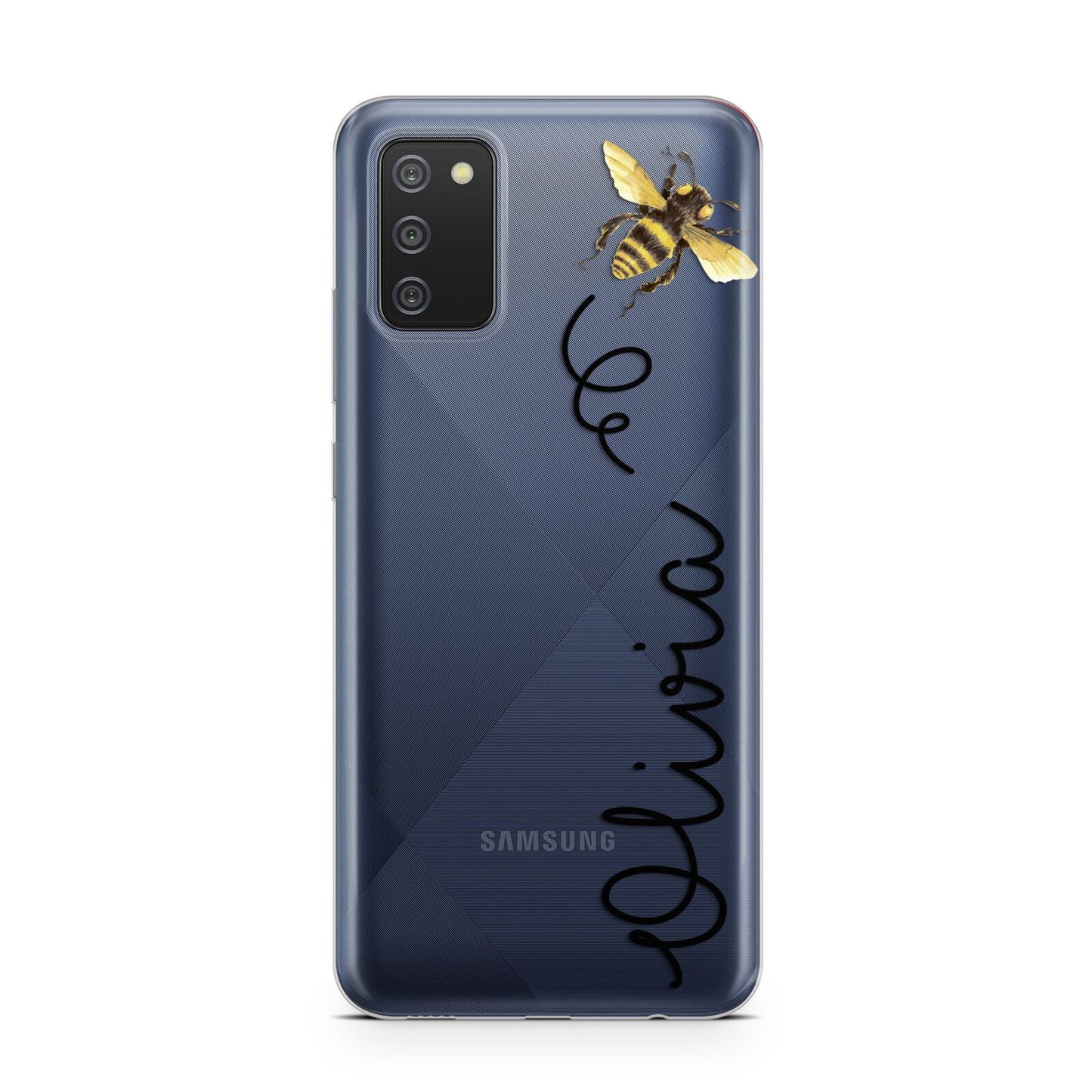 Bee in Flight Personalised Name Samsung A02s Case