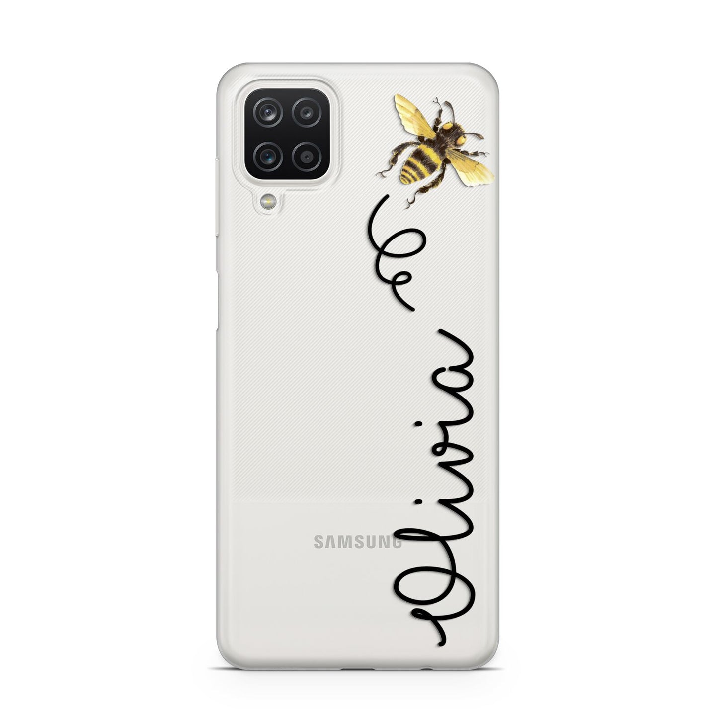 Bee in Flight Personalised Name Samsung A12 Case