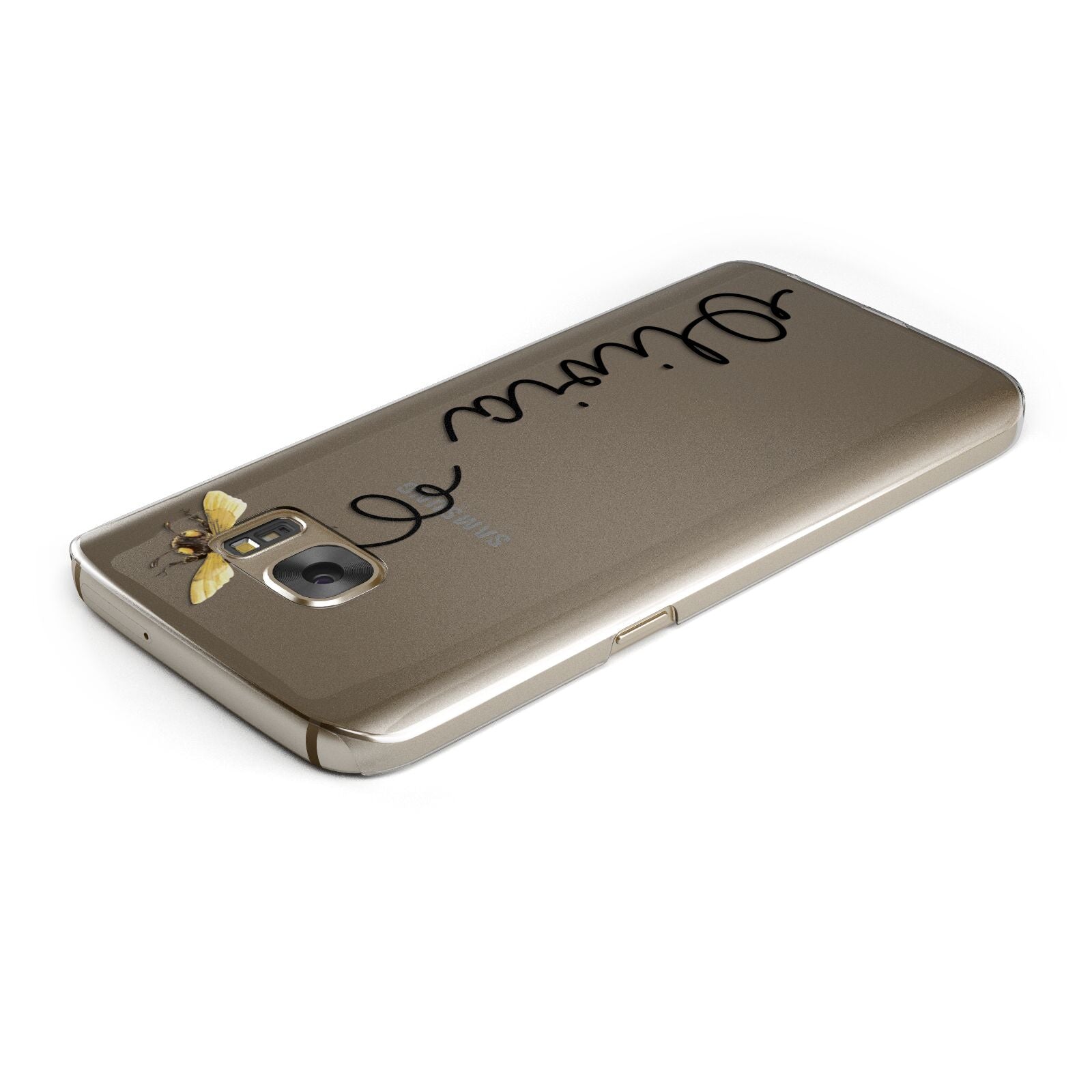 Bee in Flight Personalised Name Samsung Galaxy Case Top Cutout