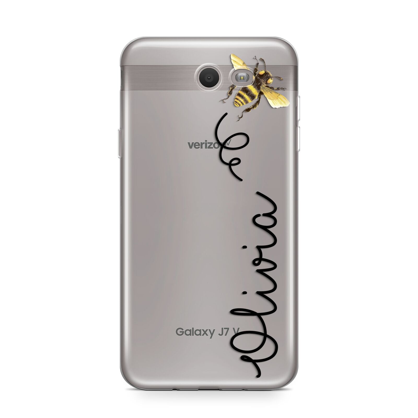 Bee in Flight Personalised Name Samsung Galaxy J7 2017 Case