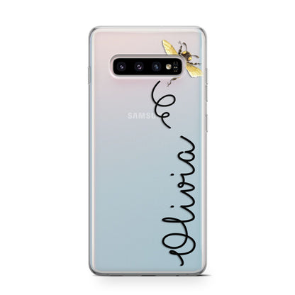 Bee in Flight Personalised Name Samsung Galaxy S10 Case