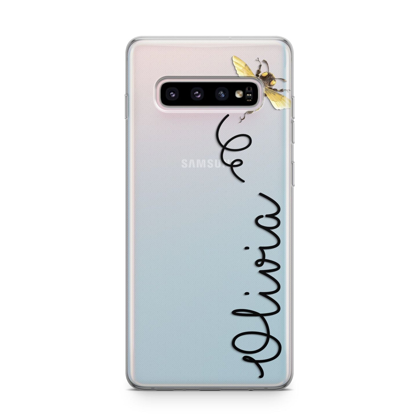 Bee in Flight Personalised Name Samsung Galaxy S10 Plus Case