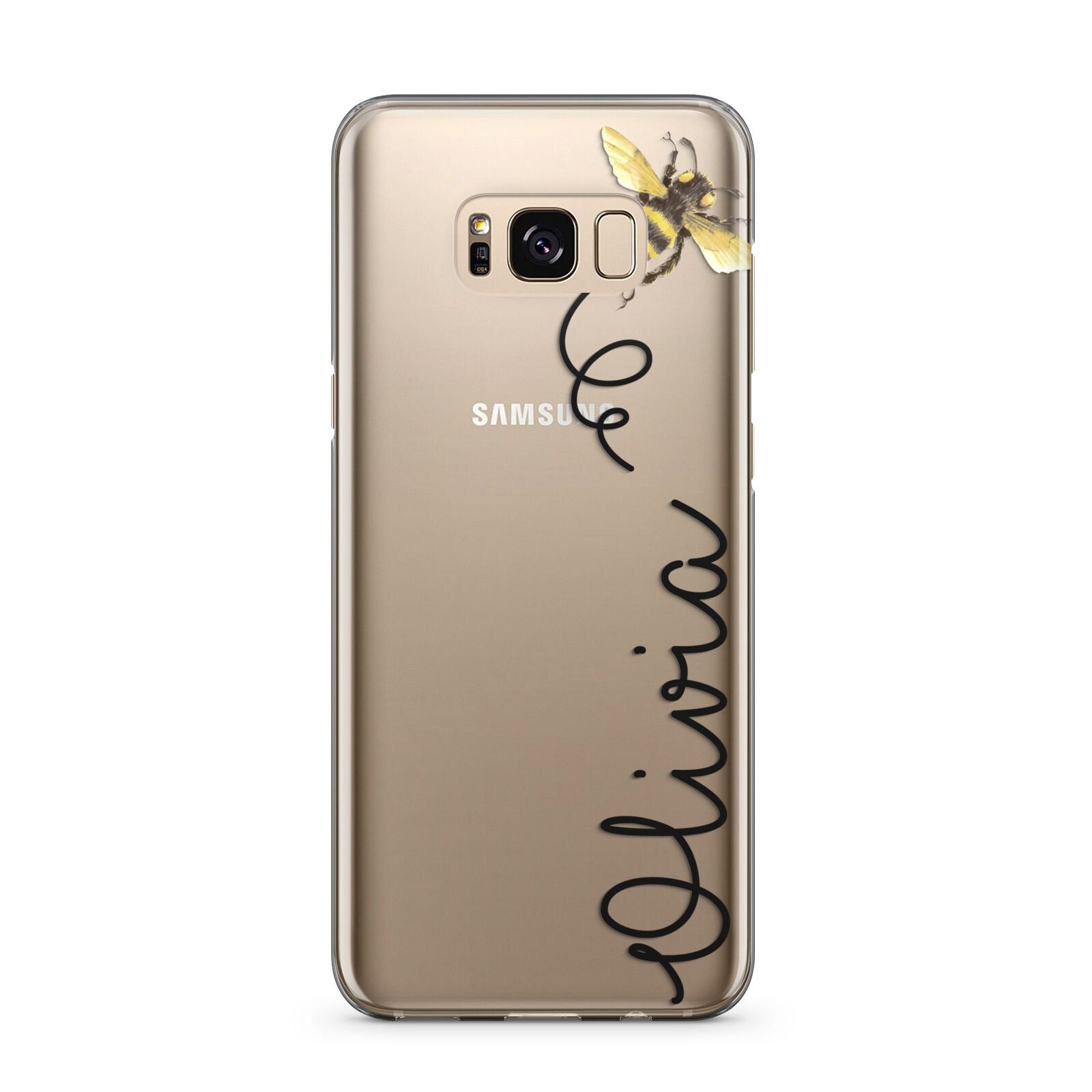 Bee in Flight Personalised Name Samsung Galaxy S8 Plus Case