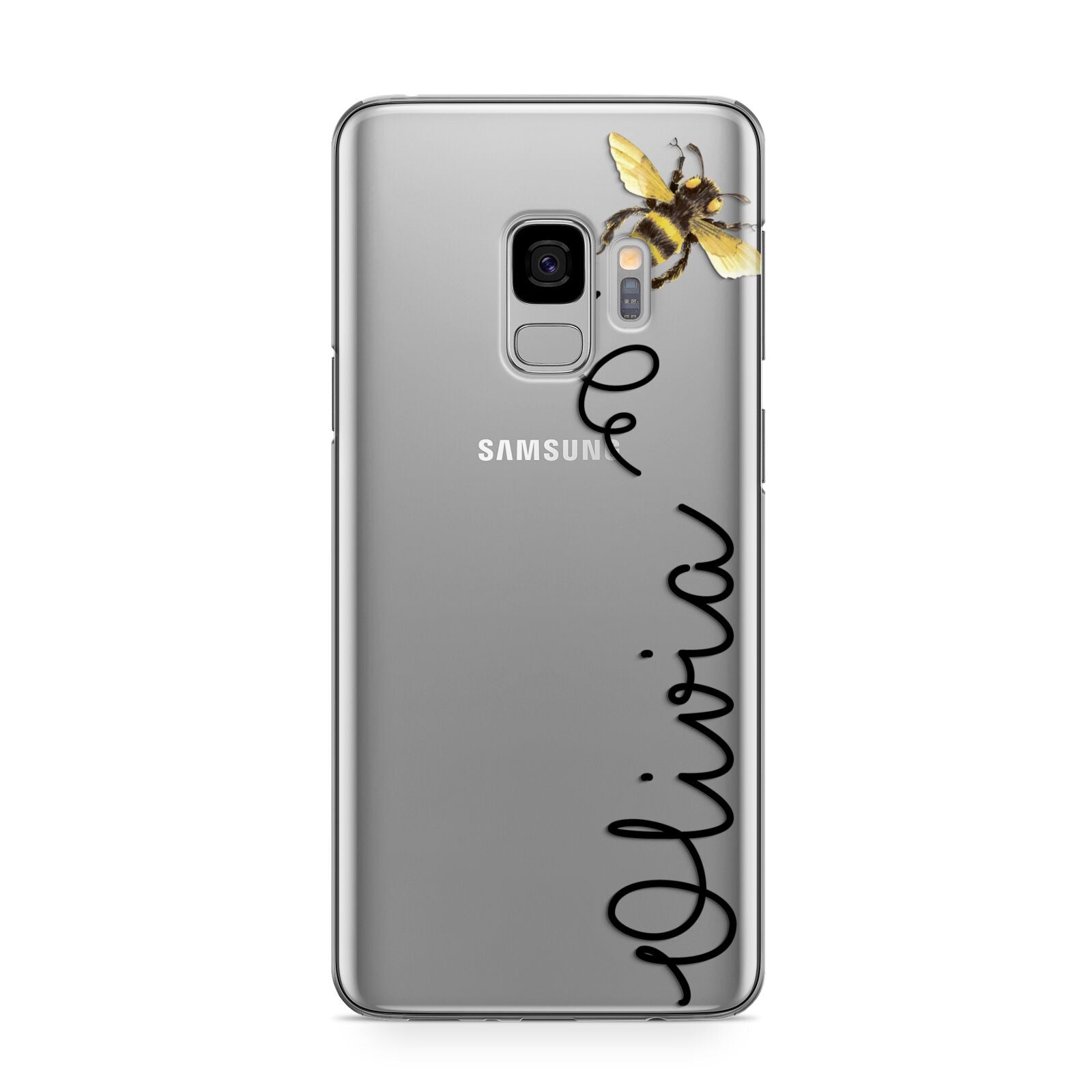 Bee in Flight Personalised Name Samsung Galaxy S9 Case