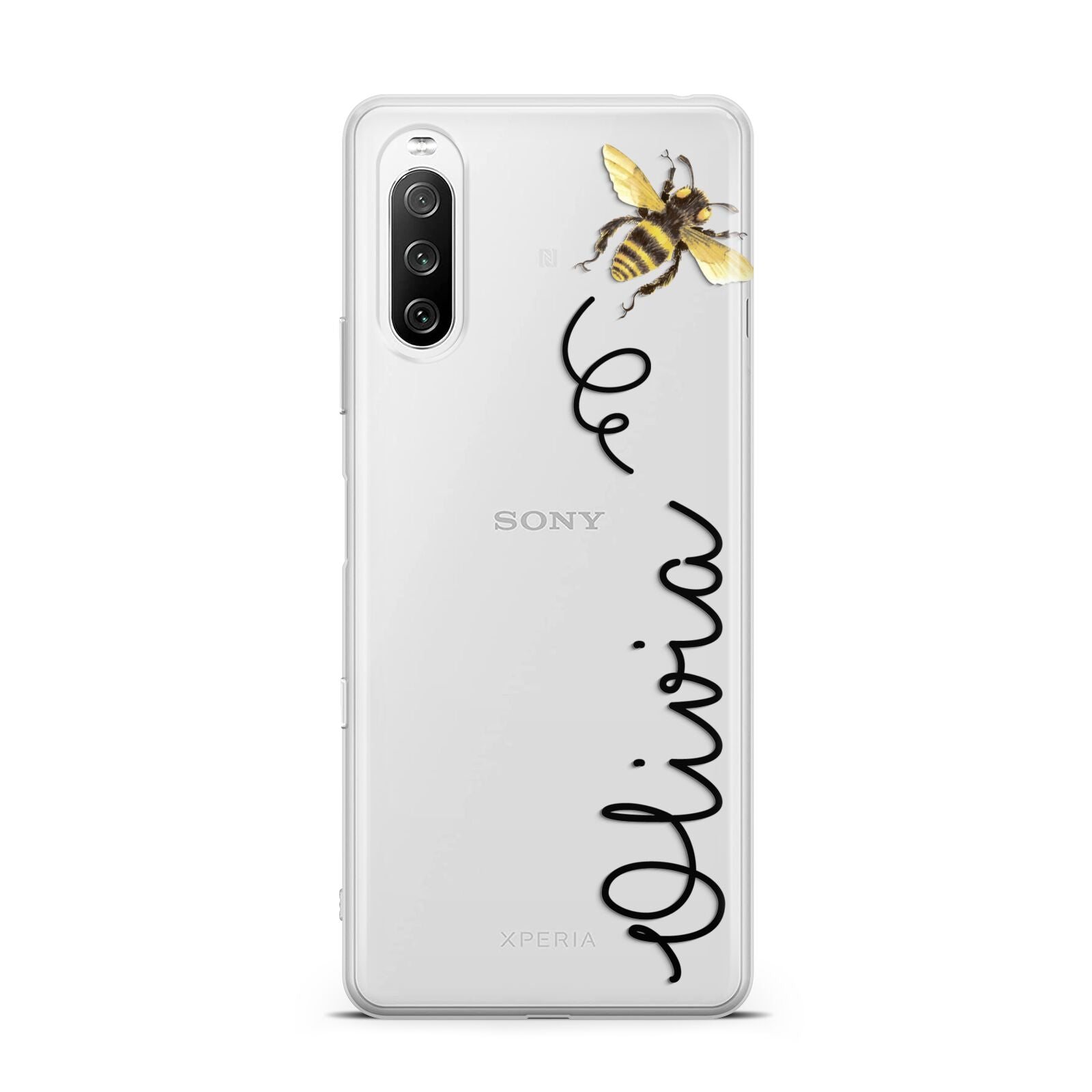 Bee in Flight Personalised Name Sony Xperia 10 III Case