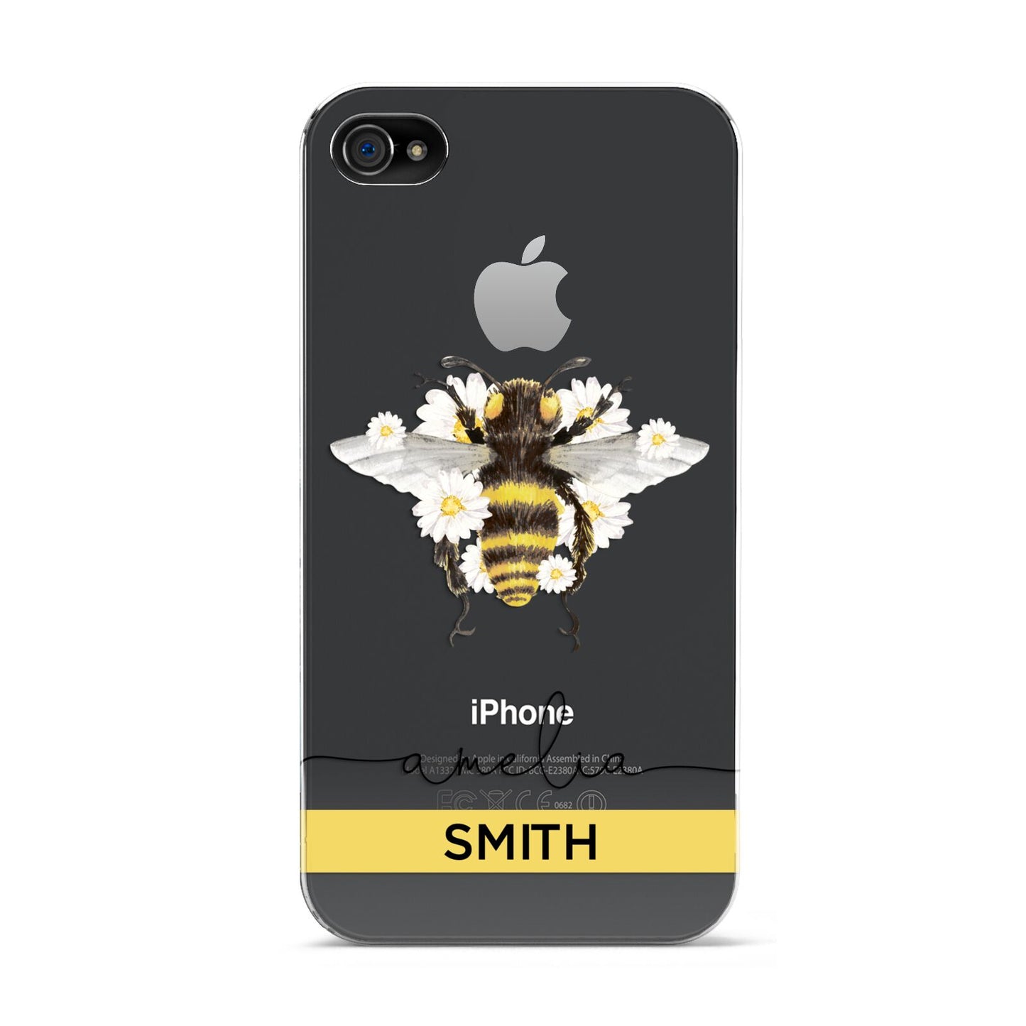 Bees Daisies Personalised Names Apple iPhone 4s Case