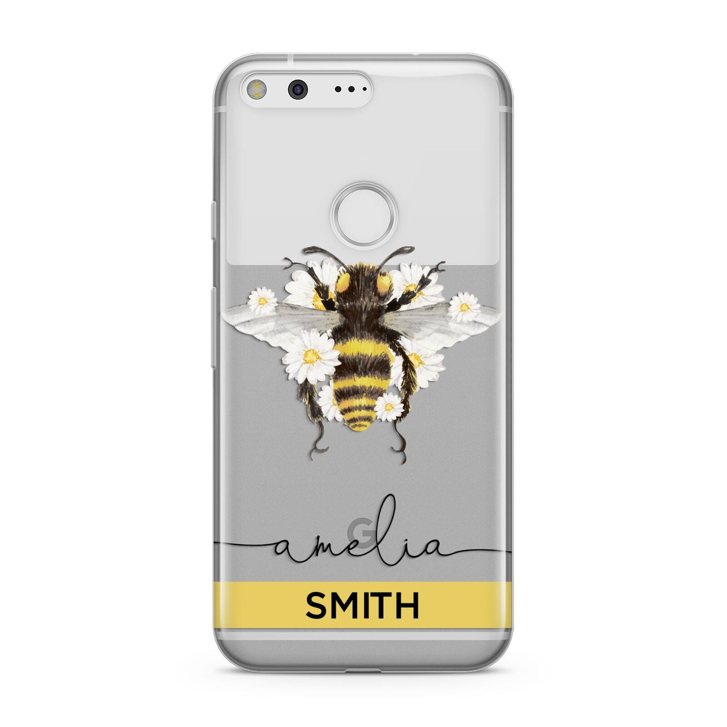 Bees Daisies Personalised Names Google Pixel Case