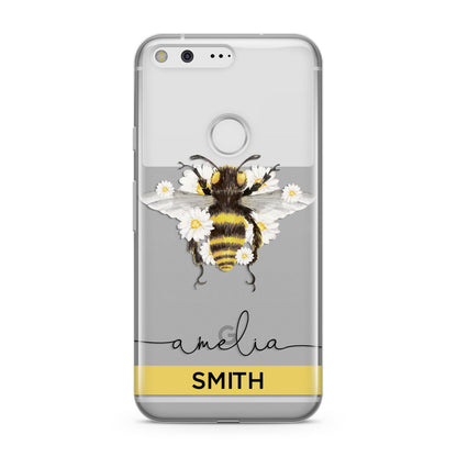 Bees Daisies Personalised Names Google Pixel Case