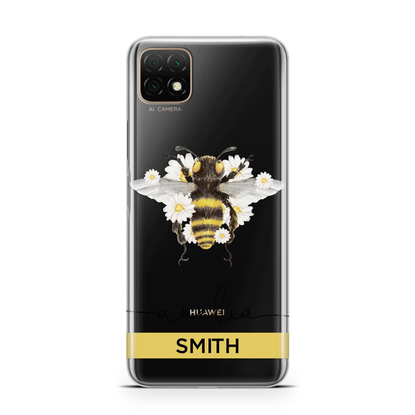 Bees Daisies Personalised Names Huawei Enjoy 20 Phone Case