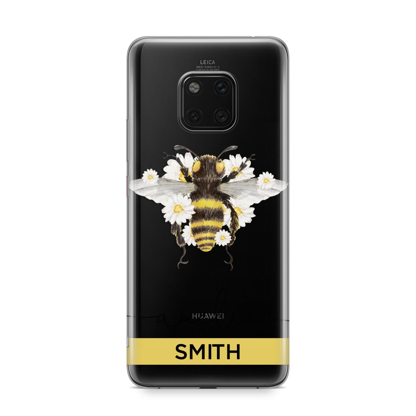 Bees Daisies Personalised Names Huawei Mate 20 Pro Phone Case