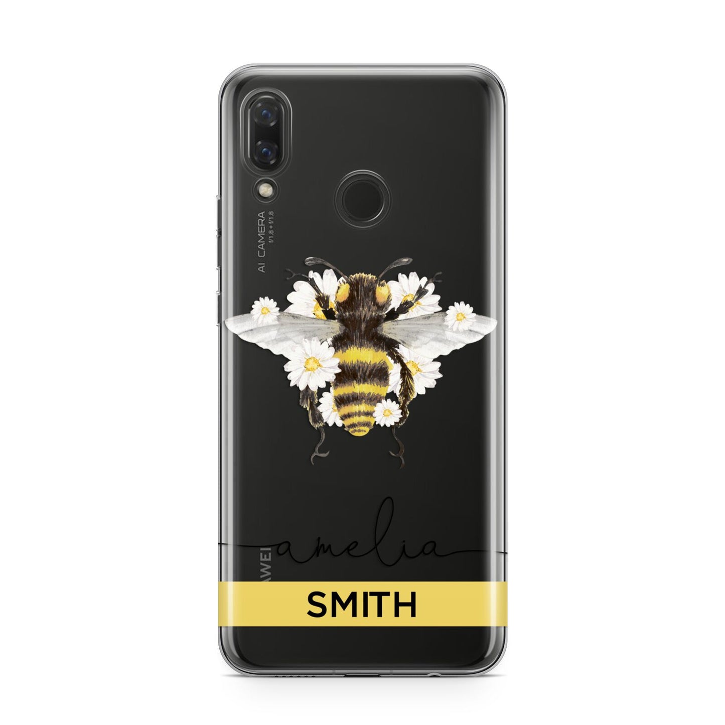 Bees Daisies Personalised Names Huawei Nova 3 Phone Case